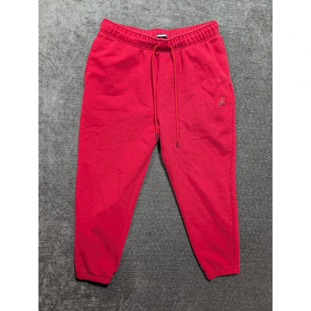 Jordan Mens Flight Fleece Sweatpants Red Jumpman Joggers XL 1545
